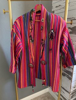 Vintage oversized women’s artsy jacket