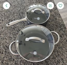 Green Pan Pots With Lids