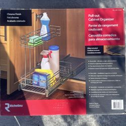 Richelieu Pull-out Cabinet Organizer Chrome Finish With 2 Levels