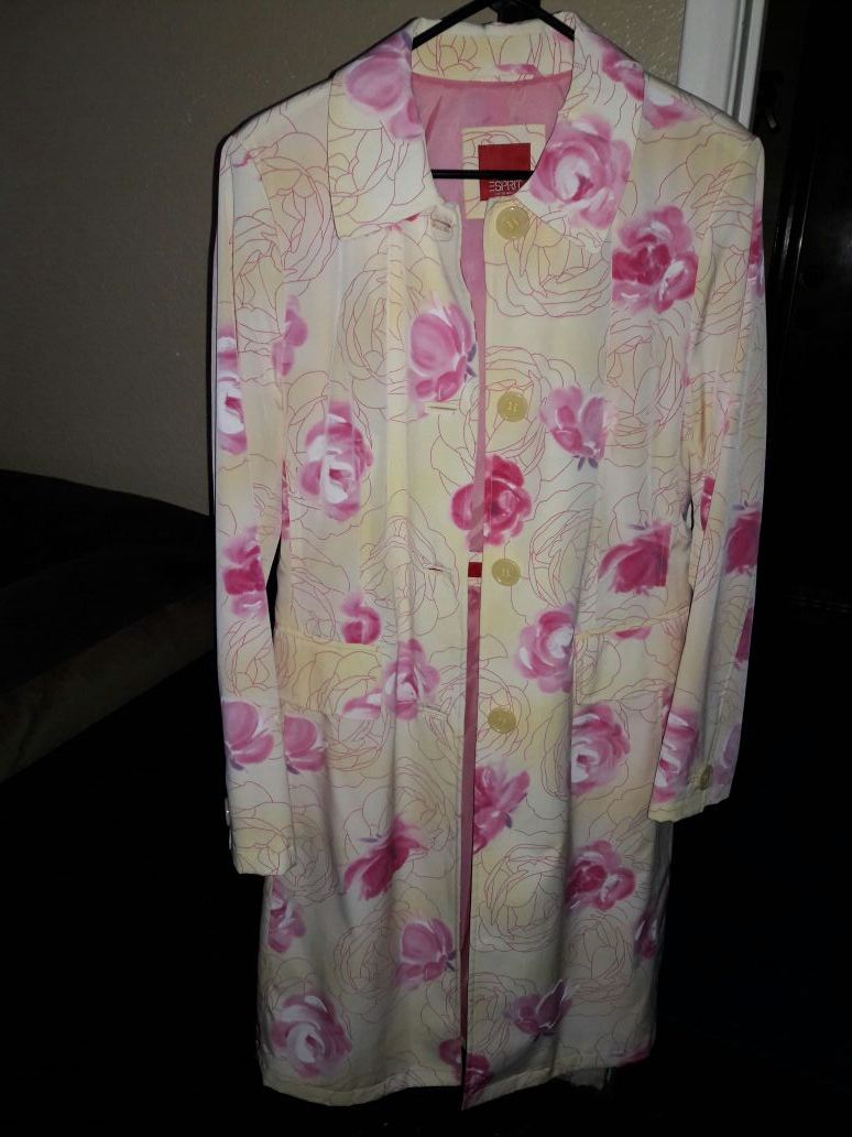 Large ESPRIT RAINCOAT TRENCH COAT VERY CLEAN