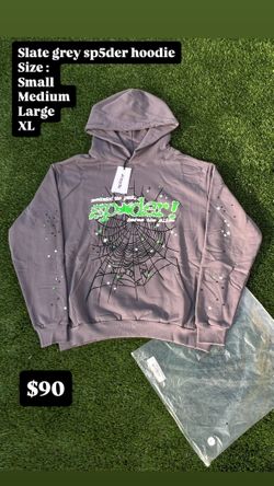 Grey Sp5der Hoodie 