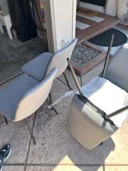 Set of 4 Gray Chairs