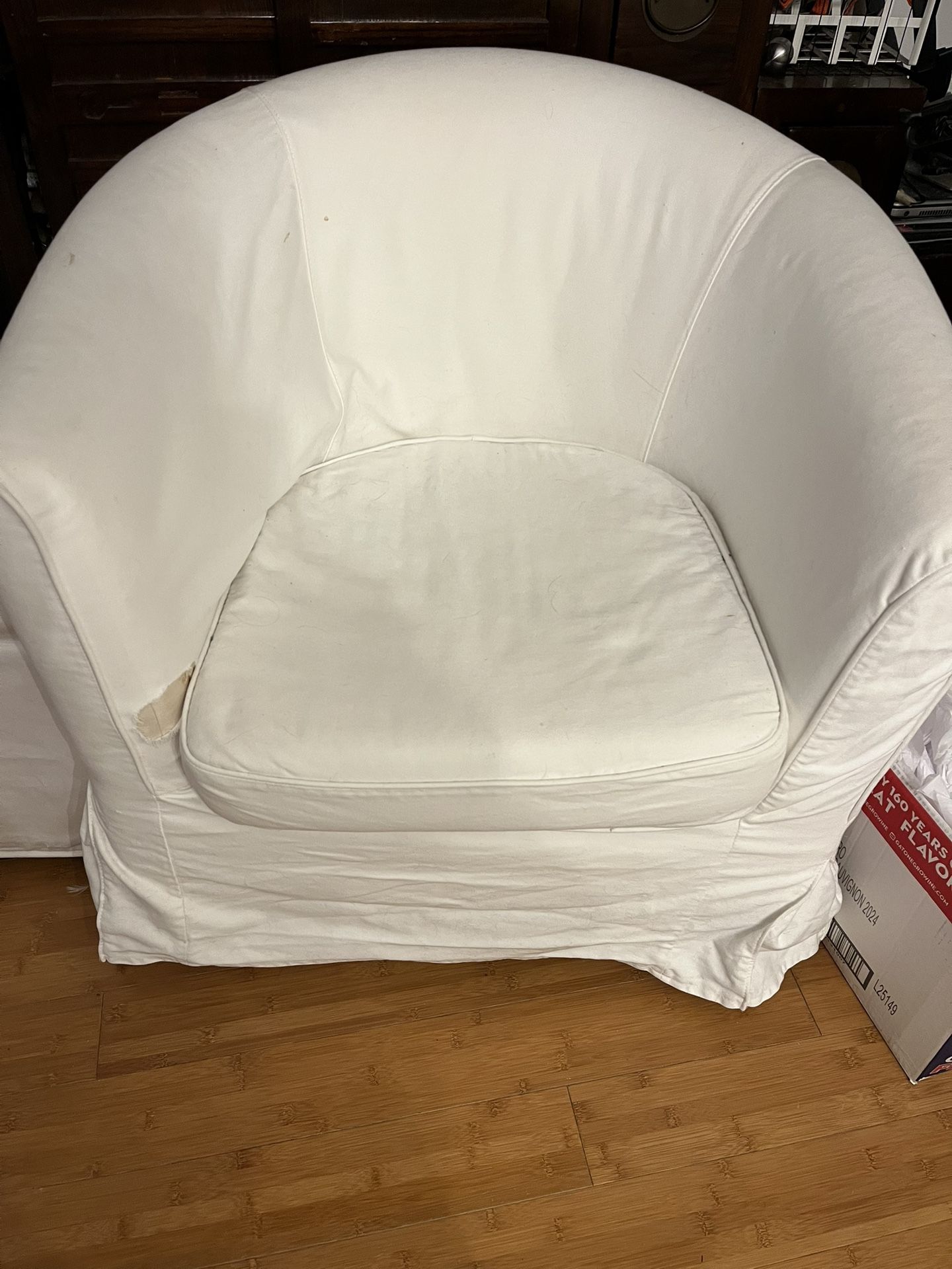 Chair With Washable Slip Cover.