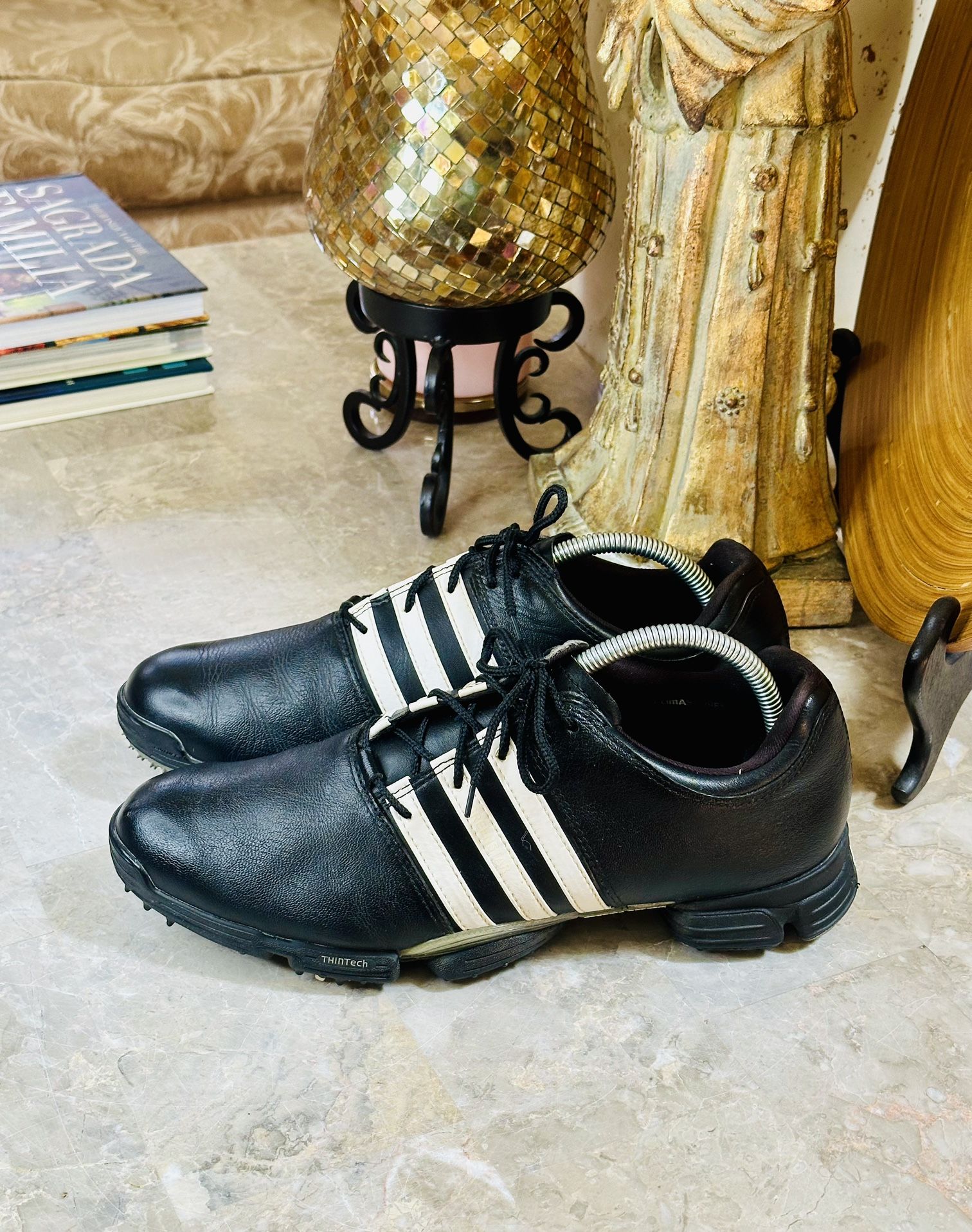 Adidas 791003 Men´s Black Leather Lace Up Low Top Golf...