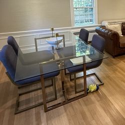 Glass Table And Four Chairs