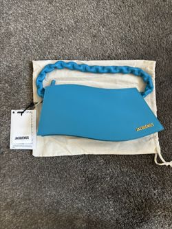 Jacquemus La Vague Blue Leather Handbag - With Dust Bag