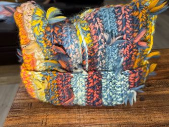 Colorful Chunky Knit Scarf / Cowl – Multicolor Boho Winter Accessory