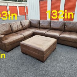 FREE DELIVERY Couch Sofa Sectional 5 Piece Ottoman Leather