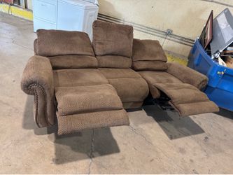 Brown electrical recliner sofa