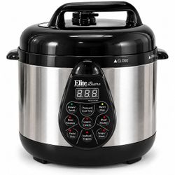 Elite Bistro EPC-202 2 Qt Digital Pressure Cooker Black Stainless Steel