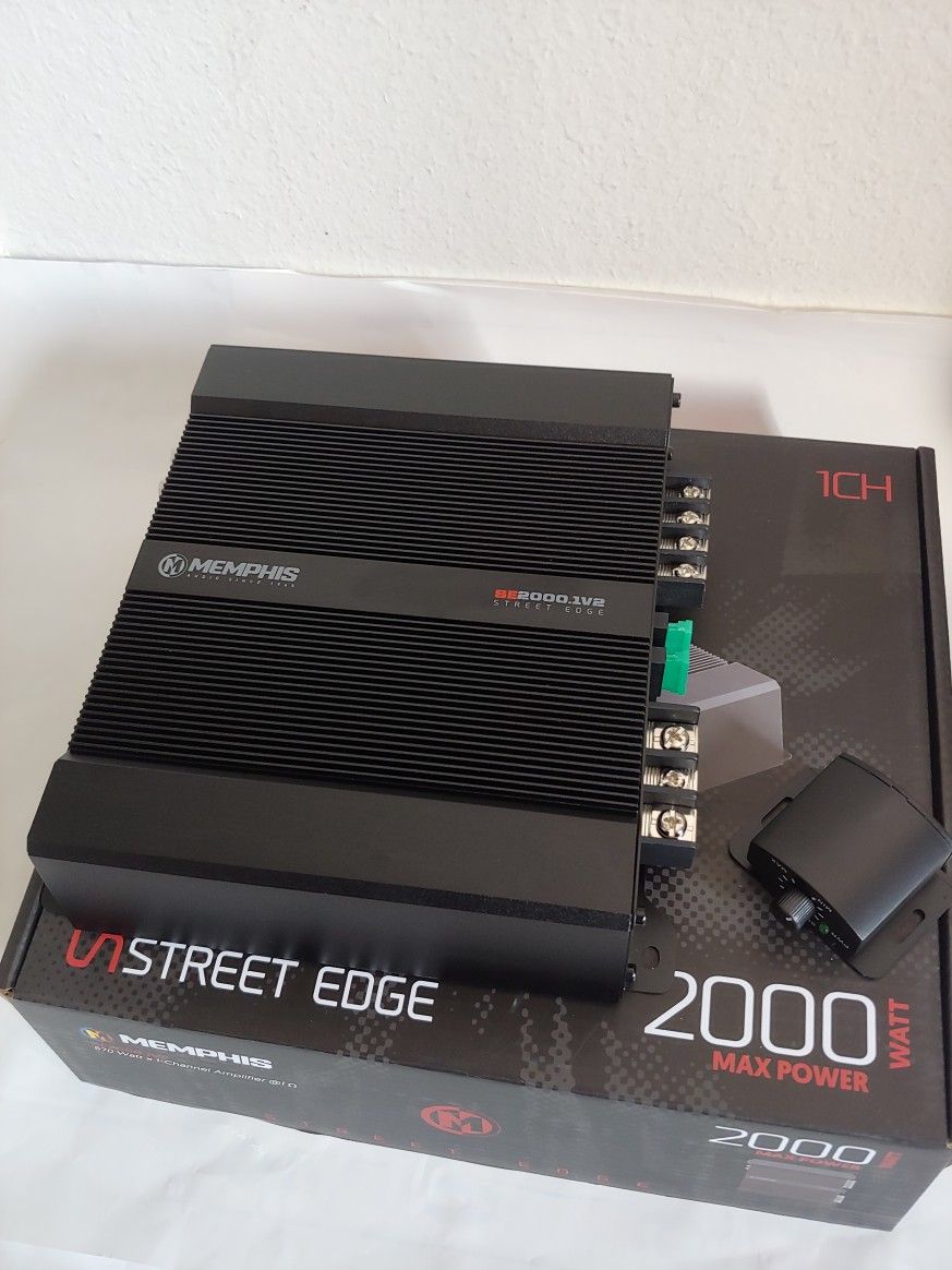 MEMPHIS 2000 WATTS MONOBLOCK 1 OHM STABLE BUILT IN CROSSOVER WITH BASS CONTROL CAR AMPLIFIER ( BRAND NEW PRICE IS LOWEST INSTALL NOT AVAILABLE )