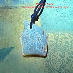 Mexican Amber Genuine Necklace  with Adjustable Cord -Fluorescent