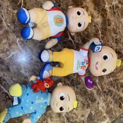 (3) CoComelon JJ Interactive Dolls .