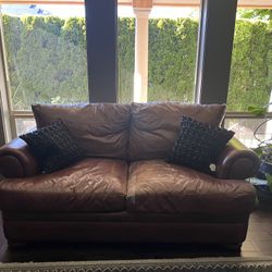 Brown Leather Couches 