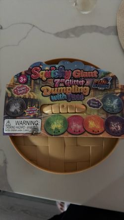 Squishy giant 7 glitter dumpling with face