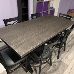 Large Black Dining Table Barely Used - Pick Up Only