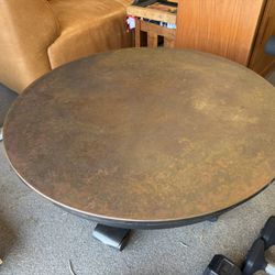 3 Foot Round, Copper Crate And Barrel Coffee Table