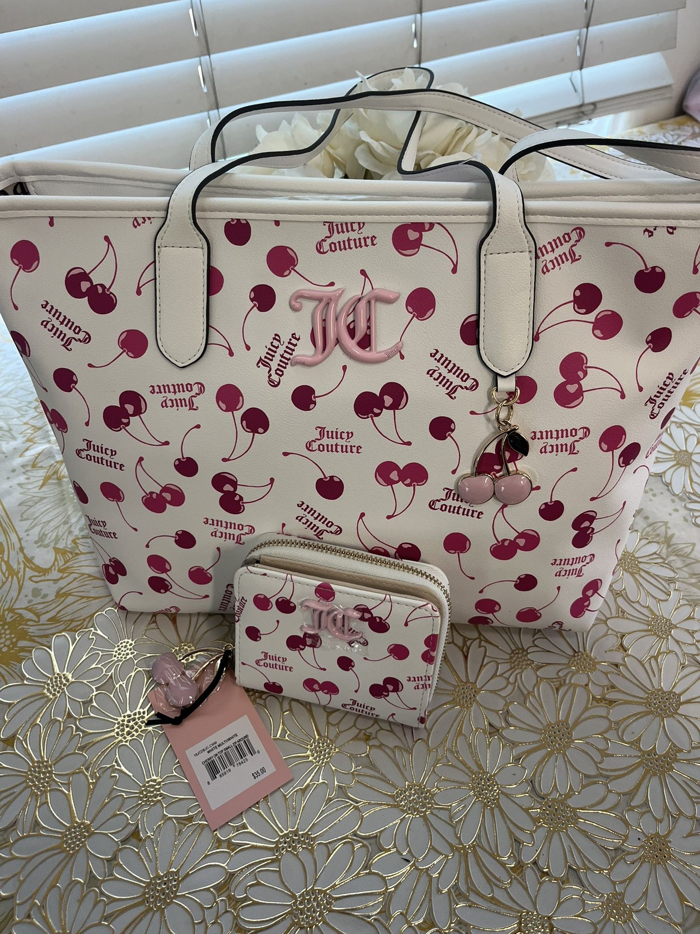 Juicy Couture Cherry On Top Tote Bag & wallet