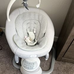 Graco Soothe My Way with Removable Rocker, Madden - Versatile Baby Swing & Portable Rocker