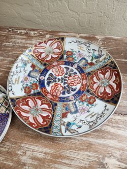 20th Century Japanese Imari Hand
Enameled Floral and Phoenix Porcelain Charger