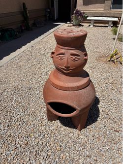 Chiminea Outdoor Fire Pit ( 40” tall, 2 pcs)