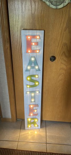 Lighted Easter Sign 