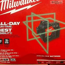 Milwaukee New Kit Laser 360 Degree ,4ah Battery And Charger 