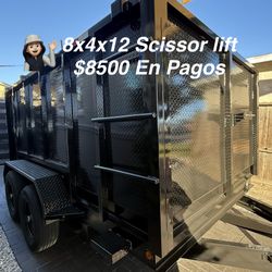 New Scissor Lift Hydraulic Dump Trailer with Ramps 🧑🏻‍🎄