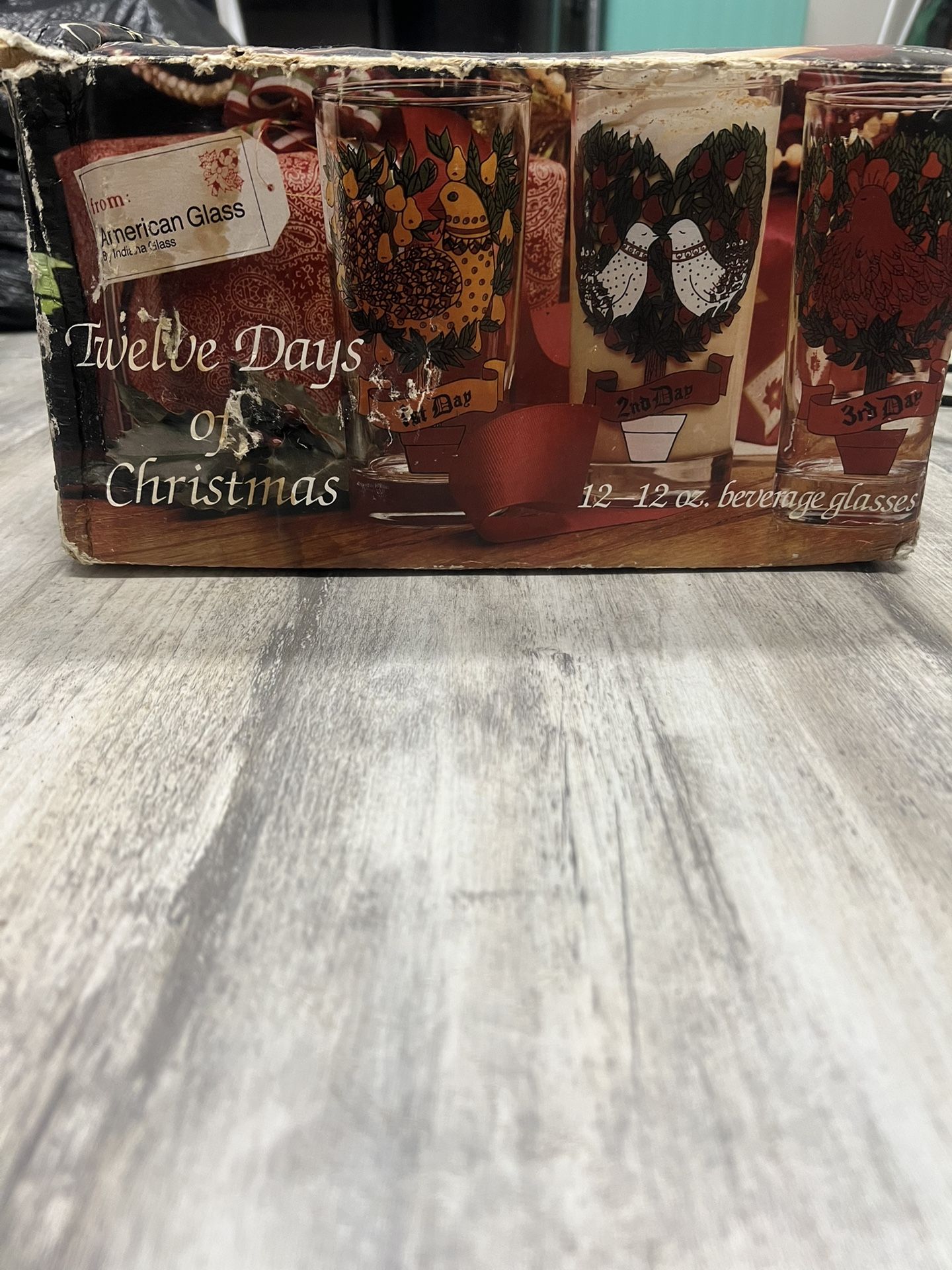 Indian Glass 'Twelve Days of Christmas Glass Set