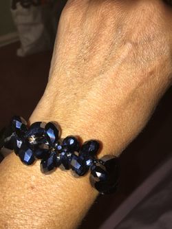 New Glass Beaded Rhinestone Clasp Bracelet