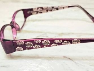+ 125 Readers Silver Roses Foster Grant Purple Glasses