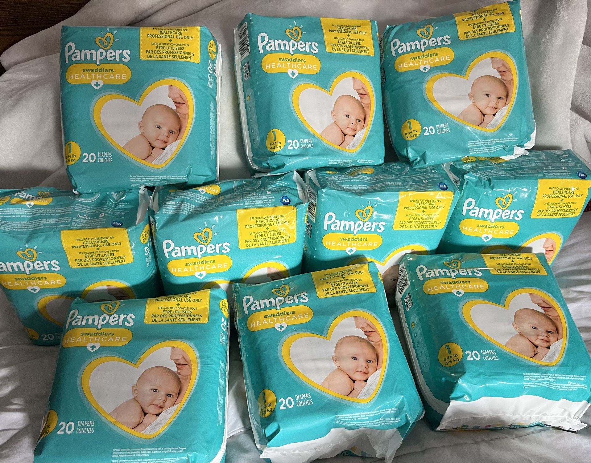 Pampers Swaddles Healthcare Size One Diapers 