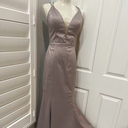 9.  Long Light Lavender Dress, Size 6