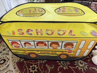 Pop Up School Bus Tent For Kids / Toddler