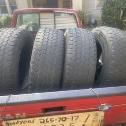  A PAIR Of Goodyear Wrangler Tires ( 2 ) LT265/70/17 W/ Kevlar