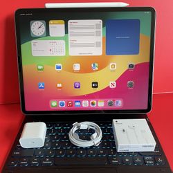 Apple IPad Pro 12.9” 6th Generation (M2 chip / Liquid XDR display/ 2022 ) 128gb with keyboard, pen & Accessories (256gb 899 / 512Gb $1199 / 1TB $1399)