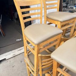 Wooden Tall Dining Chairs 