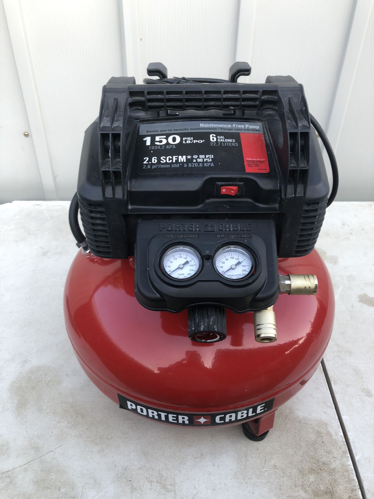 Porter-Cable 6 Gal. 150 PSI Portable Electric Pancake Air Compressor