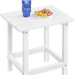 Adirondack Outdoor Side Table, HDPE Small Patio End Table, Pool Composite Patio Table Balcony Modern