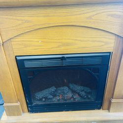 Electric Fireplace Heater Excellent Working Condition 40  Tall 38 Wide
