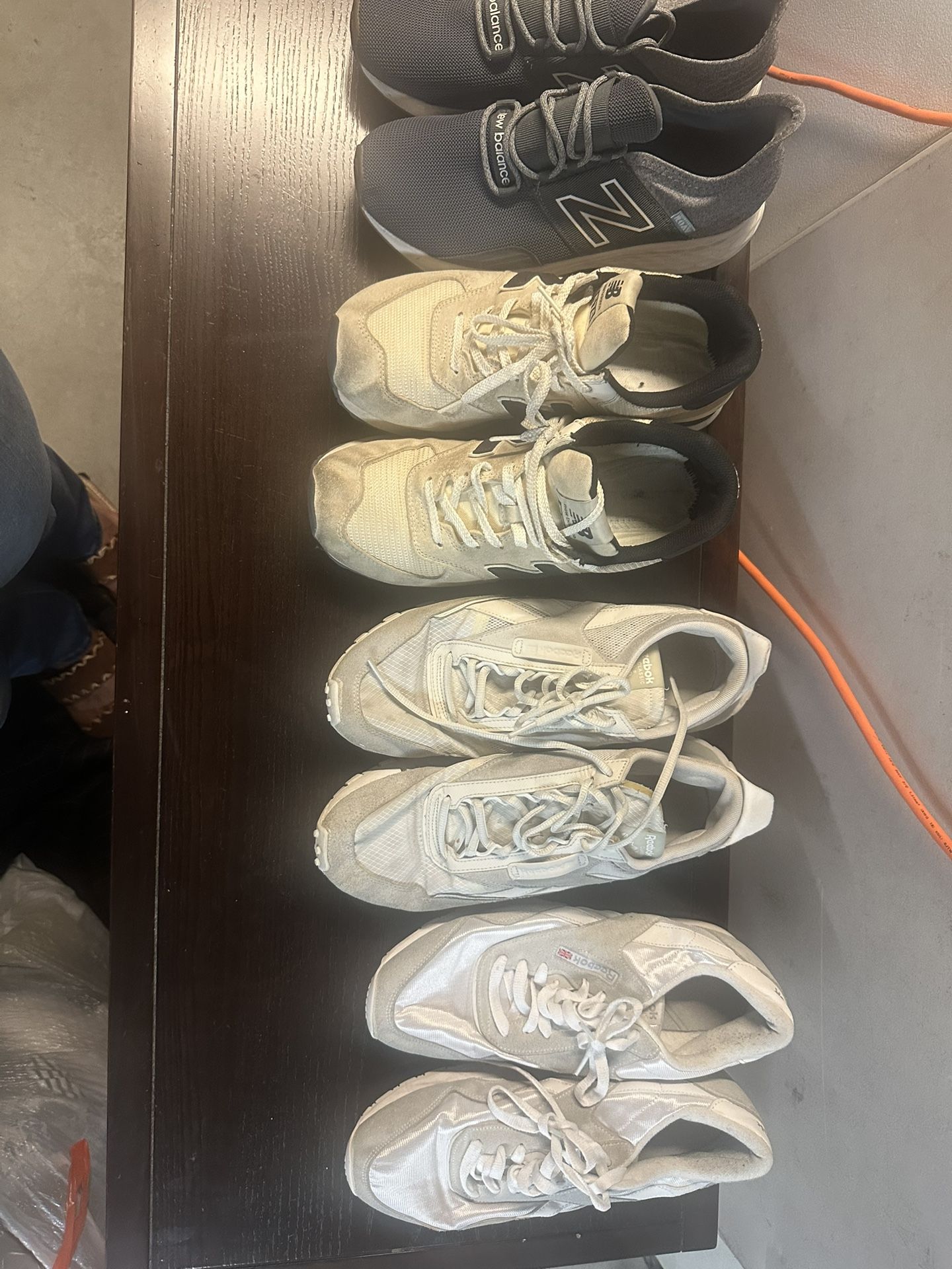 7 Pair Of Sneakers Nike New Balance Reebok