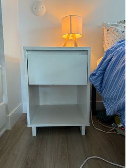 White Bedside Table / Nightstand – $30
