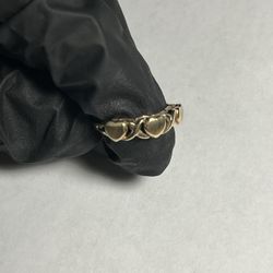 14K GOLD TRIPLE HEART RING