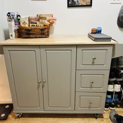 Kitchen island and Storage Cabinet on Wheels