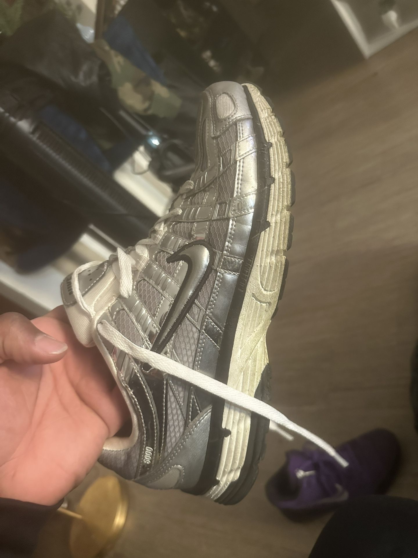 Nike P-6000 Metallic Silver Sail Black (Men's)