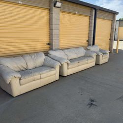 White Leather Couch Free Delivery 