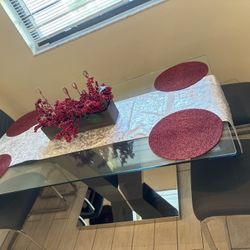 Dining room set, table and 4 chairs, perfect condition, sold due to unuse