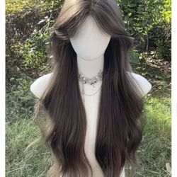 26 inch cold brown curly wigw