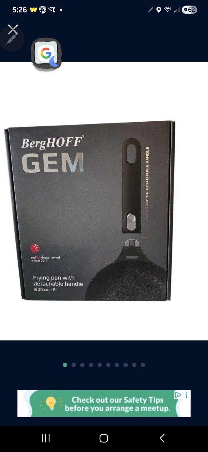 BergHOFF GEM 8” Frying Pan – Detachable Handle, Nonstick, New in Box