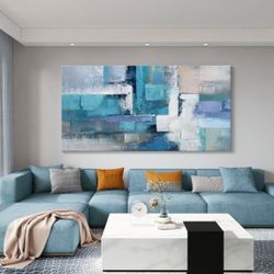 29x58 Blue Canvas Wall Art  **NEW**